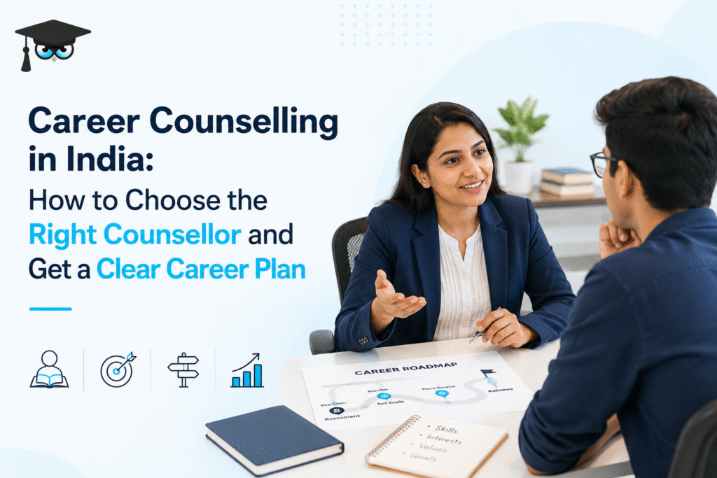 Career counselling in India with a professional counsellor helping a student create a clear career plan.